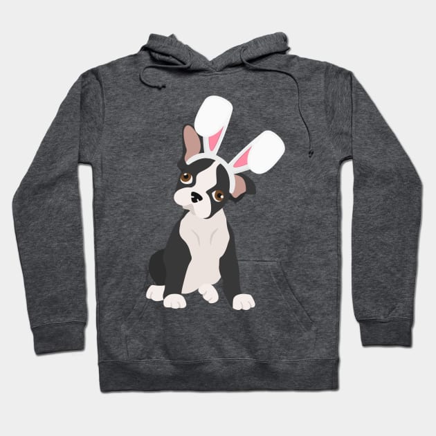 bunny Boston terrier Hoodie by Kristalclick 